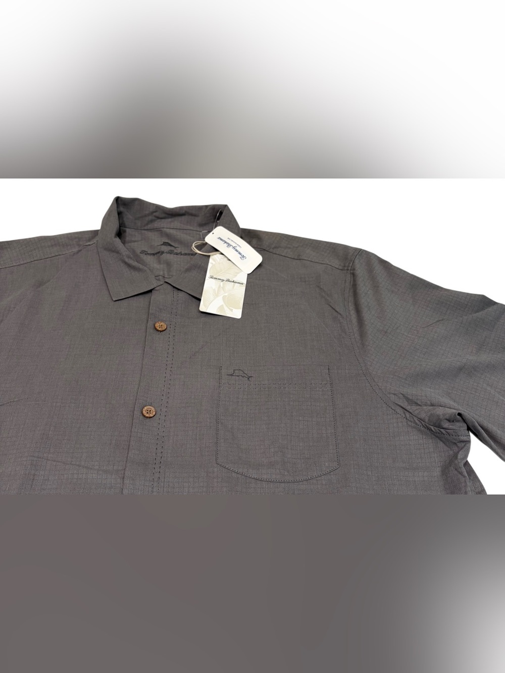 Tommy Bahama Men’s‎ Coastal Breeze Check Button Shirt Island Zone Shadow XXL New